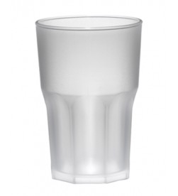 Bicchiere tumbler cl. 29 in plastica bianco, riutilizzabile